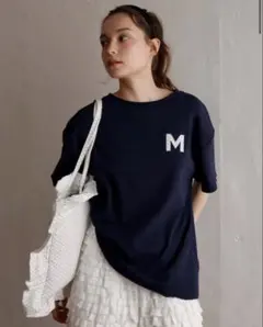 【mieya mieya】 M PATCH BIG TEE ネイビー