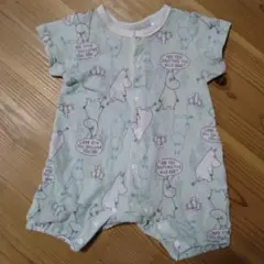 水色のムーミンロンパース 60〜70cm