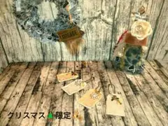 クリスマス限定✨オリジナル革タグ チャーム付き4枚セット