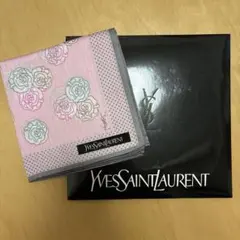 YSL イヴサンローラン バラ柄 ハンカチ　新品未使用品
