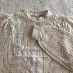 【 ZARA 】 かぎ針編み ニット トップス メッシュ