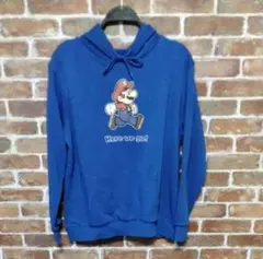 スーパーマリオ　パーカー　ブルー系　Sサイズ