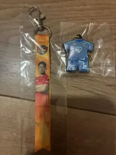 【未使用品】ベガルタ仙台 松澤香輝ボンフィンストラップ＆ユニフォームキーホルダー