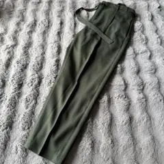 美品 MR.OLIVE レトロ ポリエステル ツイル ベルテッド パンツ Lのサムネイル