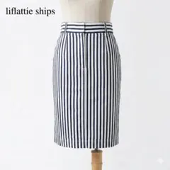liflattie ships ストライプタイトスカート ネイビー M 日本製のサムネイル