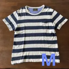 半袖メンズ　ボーダーシャツ M