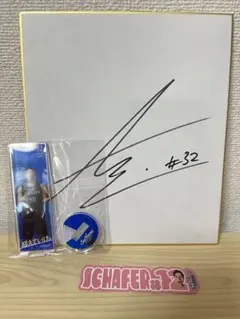 シーホース三河 シェーファーアヴィ幸樹 サイン色紙 アクスタ ネームシール