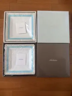 【新品】Noritake ハミングブルー角皿 2枚セット