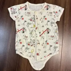 スヌーピー プリントロンパース 70cm