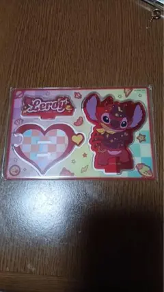 【G賞　アクリルスタンド】スティッチ　happyくじ