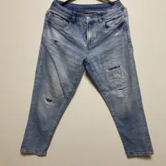 ダメージ加工 ロングパンツ 11-12歳