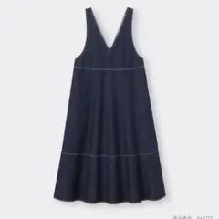 GU デニムジャンパードレス　ネイビー　Mサイズ