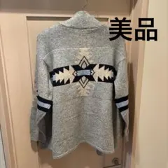 LOGOS DAYS ネイティブ柄ウール混紡 カーディガン　レディースM試着のみ