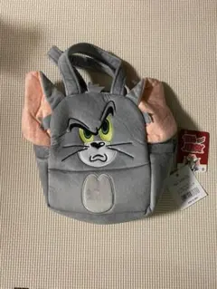 トムとジェリー トムのバッグ 小型 グレー ピンク お子様のお出かけ用に。