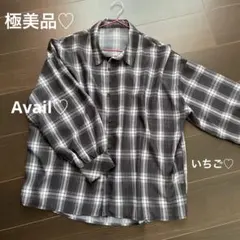 極美品♡Avail♡黒チェックのシアーシャツ