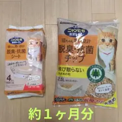 花王 ニャンとも清潔トイレ 脱臭・抗菌シート4枚＆チップ2.5Lのサムネイル