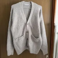 パフニットカーディガン GU S ベージュ