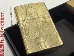 r*t様 新品 綺麗ZORRO バニーガールの両目彫刻加工 オイルライター真鍮製