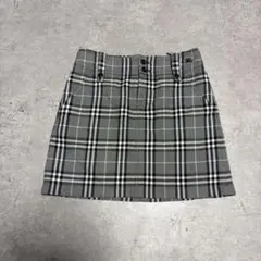 バーバリーブルーレーベル ミニスカート ノバチェック ホースロゴ 三陽商会 S