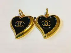 CHANEL 　ヴィンテージ　　ハート型チャームボタン　♡　2点セット