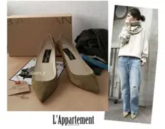 L'Appartement 別注BALDANスエードパンプス