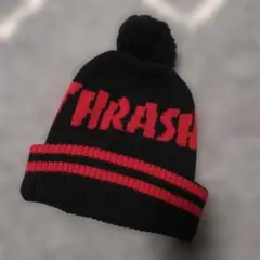 THRASHER ニット帽 ニットキャップ ぽんぽん スラッシャー