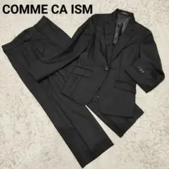 COMME CA ISM パンツ スーツ セットアップ ストライプ 黒 S