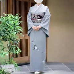 正絹✿訪問着　友禅染　花文　袷