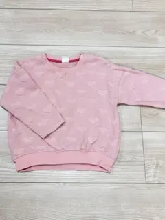 H&M ハート模様 トレーナー 90ピンク