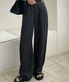 SHEIN ストライプ柄　レディースパンツ　スラックス