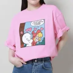 【美品】ALAND キャスパー コラボ Tシャツ ピンク L ユニセックス