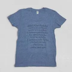 ハワイアンTシャツ Aloha 'Oe 歌詞デザイン リリウオカラニ　ブルー　Mのサムネイル