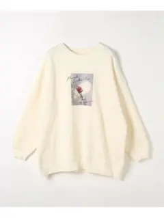 ヘザー　トレーナー スウェット プルオーバー 長袖 ベージュ 白　Heather