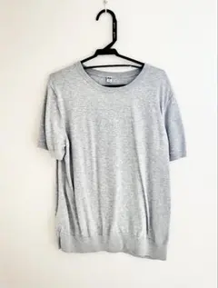 UNIQLO グレー 半袖ニットトップス