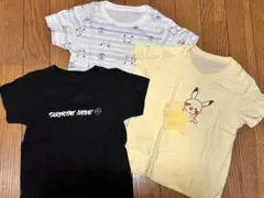 ピカチュウ ゲンガー ポッチャマ デザインTシャツ3枚セット GU