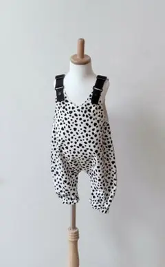 【再販】90〜95センチ☆アジャスター付きサロペット(ダルメシアン)