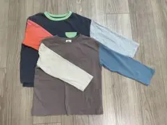 長袖カットソー カラーブロックデザイン　ペアマノン&マーキー