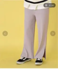テレコメローパンツ ダブルクローゼット スリットのサムネイル