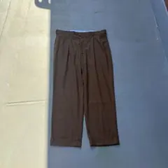 90s vintage ２タック　レーヨン　ブラウン　スラックス　ワイドパンツ