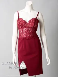 GLAMOROUS Andy キャバドレス 赤 Sサイズ