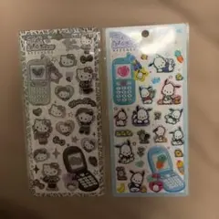 平成はっぴーフォンシール ステッカー ポチャッコ&キティーサンリオ