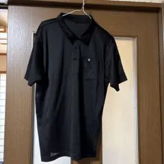 黒 ポロシャツ ポケット付き