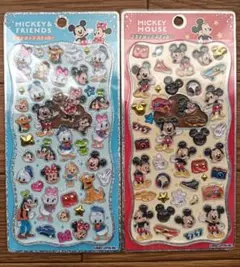 【新品匿名】プチドロップステッカー　ディズニー　ミッキー2点セット