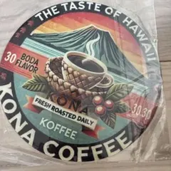 KONA COFFEE サインプレート 円形 ブリキ看板 コナ ハワイ コーヒー