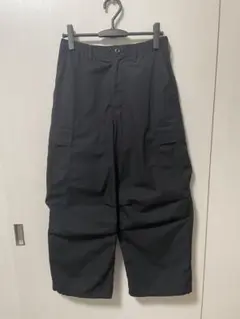 美品 GU スーパーワイドカーゴパンツ ブラック サイズS