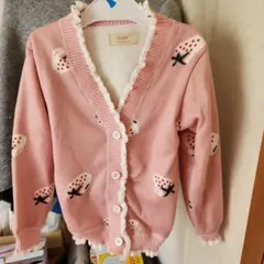 enmi bear いちご柄カーディガン