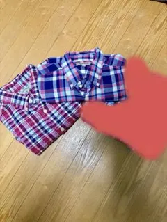 半袖シャツ　2点セット　チェック柄シャツ