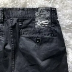 DENHAM ブラックスリム フィットパンツ デンハム 黒のサムネイル