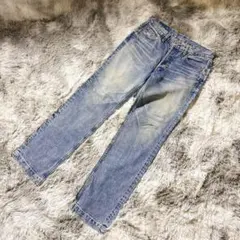 リーバイス W30 デニム ジーンズストレート パンツ ライトブルー 綿100%