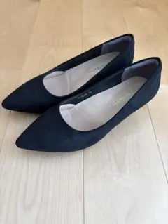 メタリックラインヒール Oriental Traffic 黒　36 23センチ